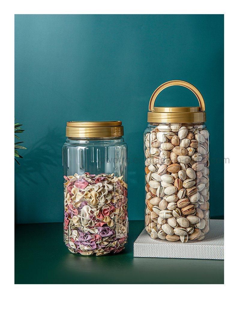 1130ml Pet Transparent Plastic Bottle Wide Mouth Bottles Flower Tea Nuts Food Packaging Cans