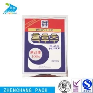 Heat Seal Laminate Brc Moisture Proof Black Pepper packaging Bag Three Side Seal Pouch