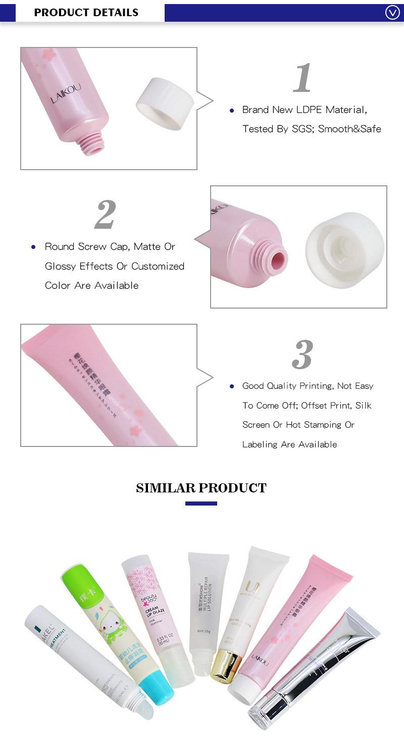 Skincare Packaging 15ml Plastic Empty Lotion Squeeze Tubes
