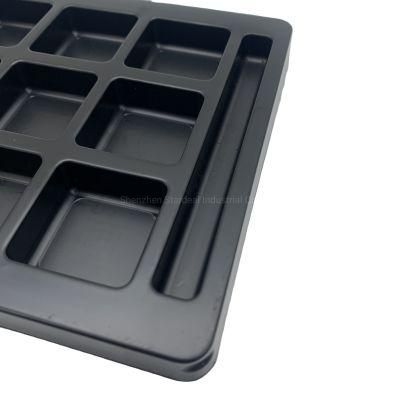 Black Thermoformed Cavity Packaging Plastic Chocolate Tray
