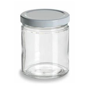 1oz 6oz 8oz 9oz 16oz Clear Straight Sided Ergo Glass Honey Jar Jam Glass Bottle Jar with Silver Gold Screw Metal Cap