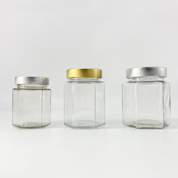 Deep Metal Lids 250ml Square Food Honey Pickles Kitchen Spices Jars Glass Jar