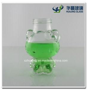 100ml Clear Empty Lovely Kitty Shape Glass Candy Jar