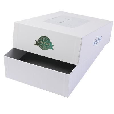 Simple White Magnetic Closure Storage Clothing Packaging OEM Foldable Gift Box with Ribbon