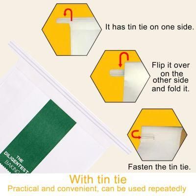 Food Packaging Tin Tie Kraft Paper Bags for Dry Ingredients