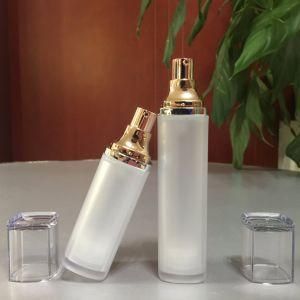OEM Luxury Square Double Layer High Quality Airless Liquid Foundation Cream Lotion Bottle