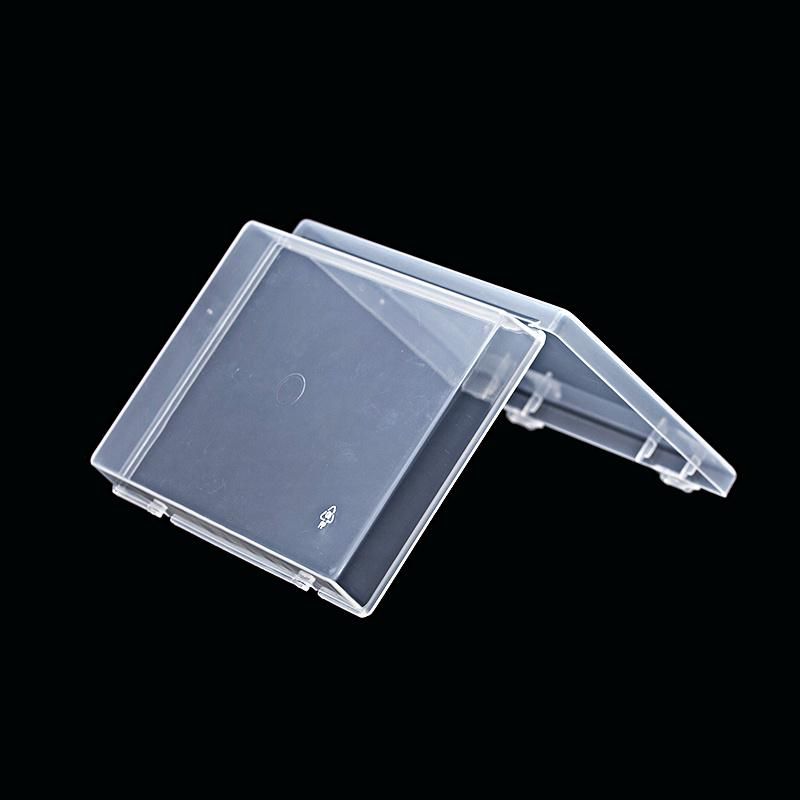 Custom Design Attached Lid Clear Plastic Container Enclosure Storage Bins Packaging