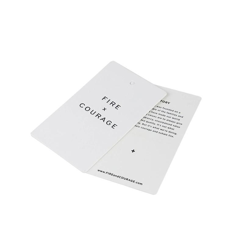 1000GSM Custom Printed Matte White Paper Fsc Hangtag