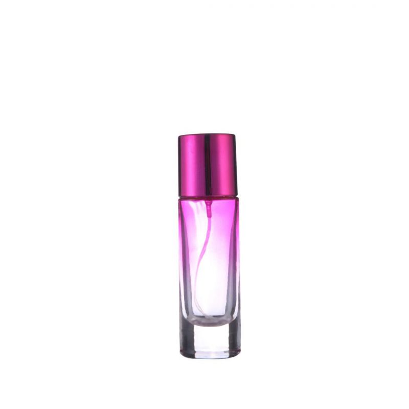 30ml Colorful Square Glass Perfume Bottle Thick Mini Fragrance Cosmetic Packaging Spray Bottle Refillable Glass Vials