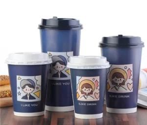 Wholesale Disposable Paper Cup with Lid for Hot Drink