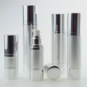 Cosmetic Aluminum Airless Bottle Sliver Color 15ml 30ml 50ml 80ml 100ml Airless Pump Bottle