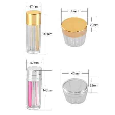 15ml Gold Double Tube Serum Bottle Double Wall Lotion Bottle Plastic Bottle Cosmetic Packaging for Personal Skin Care