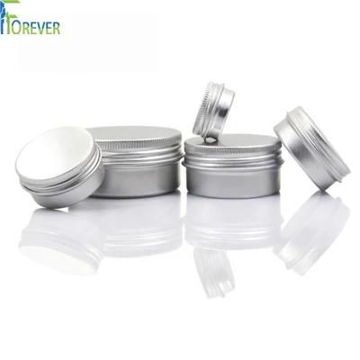 Wholesale Custom 5g-200g Cosmetic Packaging Aluminum Cans Black Aluminum Jar with Screw Lid in Stock