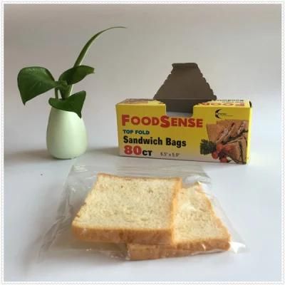 Food Grade Transparent Sandwich Size Zipper Bag