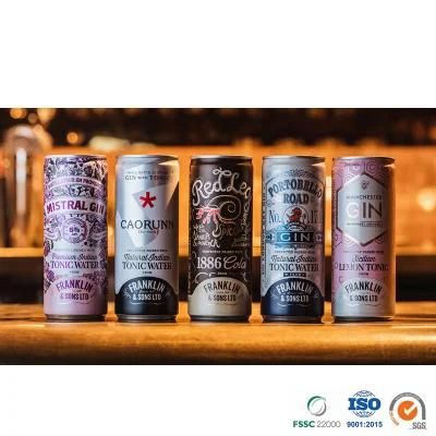 Factory Direct Coffee Customized Printed or Blank Epoxy or Bpani Lining Sleek 355ml Aluminum Can