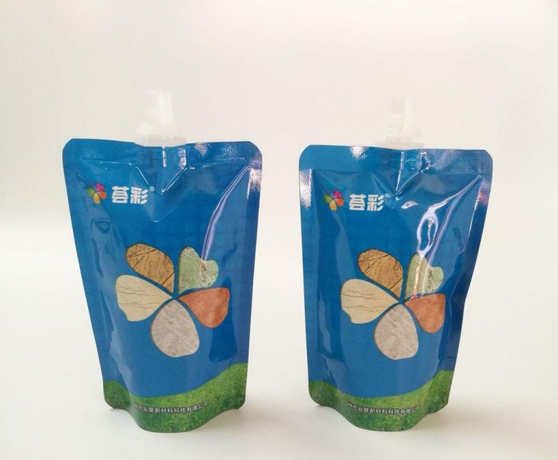 Milk Plastic Stand up Spout Bag with Smart Design Sour Milk Spout Bag