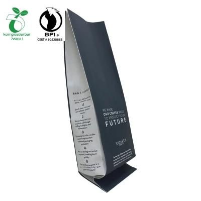 Recyclable Eco Friendly Custom Print White Kraft Paper and Cornstarch Packing Bag