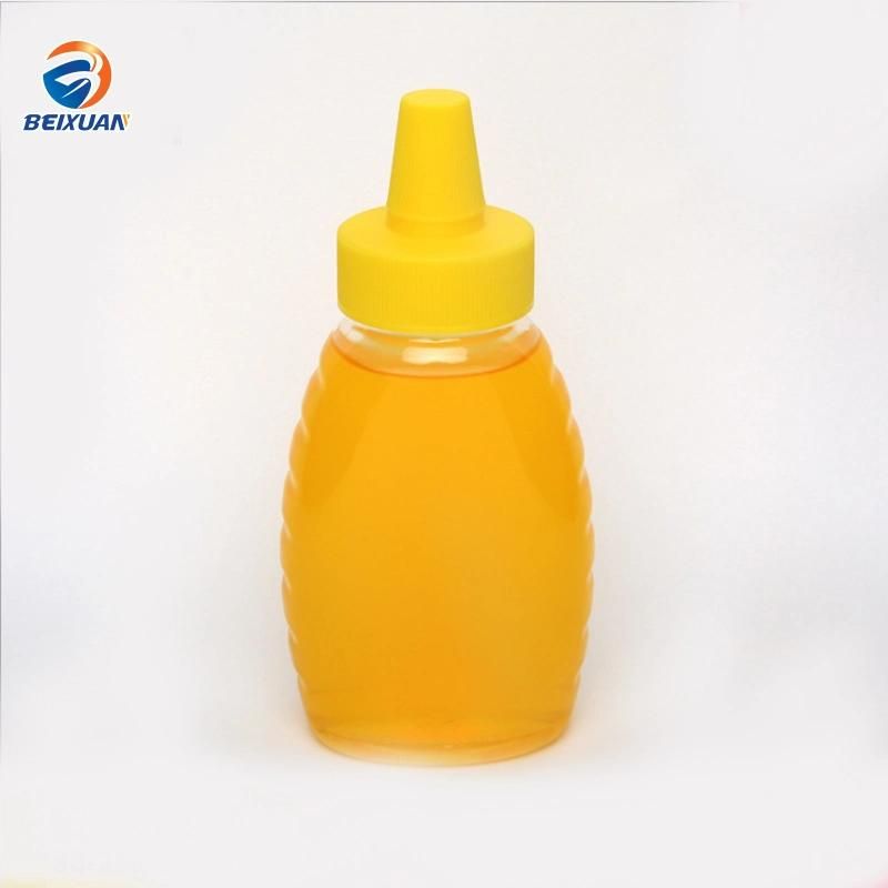 Good Quality 8oz 180ml Thick Plastic Pet Honey Bottle with Lid Custom Printing