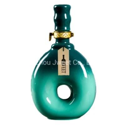 Irregular Shape Ceramic Porcelain Tequila Bottle