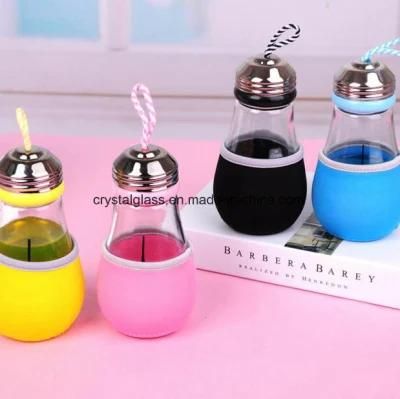 Round Light Bulb Beverage Glass Bottle