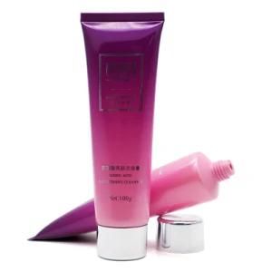 Purple Cosmetic Packaging Hand Cream Container Face Wash Tube