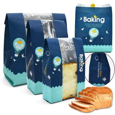 Custom Printed Bakery Bread Cake Paper Bags with Window