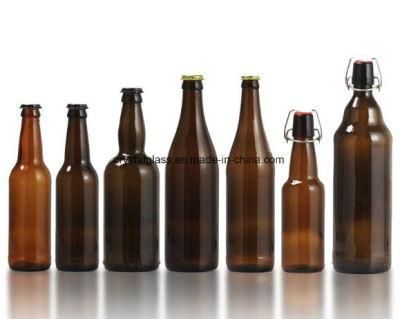 330ml Amber Glass Beer Bottle with Airtight Swing Top Cap