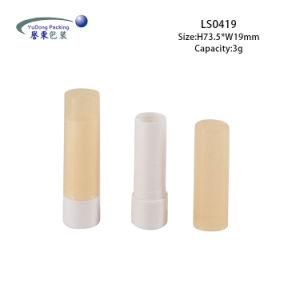 Round Empty Lipstick Tubes 3G Plastic Lip Balm Container for Cosmetics Acceptable Customization