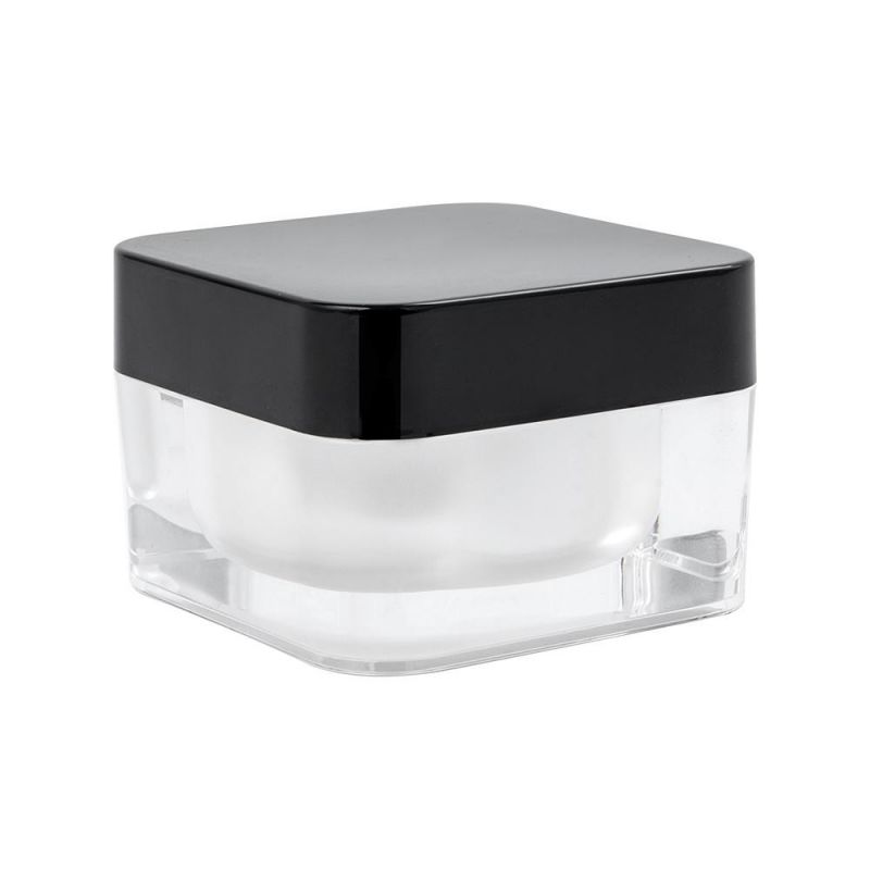 15ml 30ml 50ml Clear Square Double Wall Acrylic Cosmetics Jar Skin Care Packaging