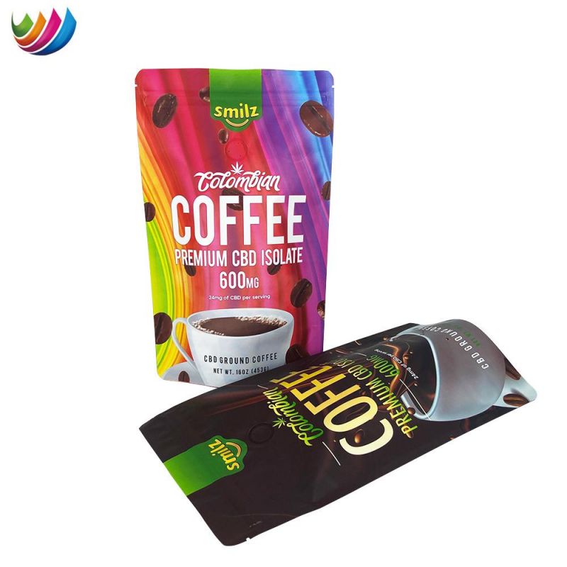 Wholesale Plastic Stand up Pouch Coffee Packaging Bag with Valve