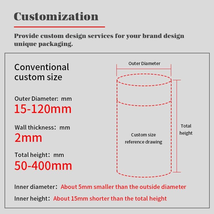 Custom High Quality Silver Foil Paper Tube for Packaging Glass Bottle