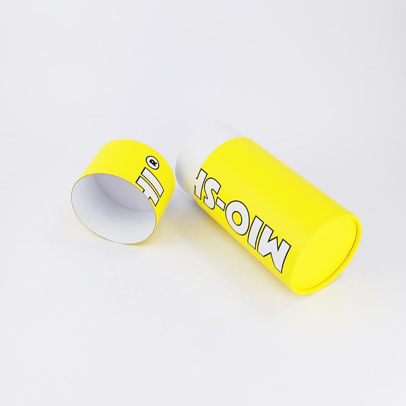 Large Diameter Size 25*28cm Bright Yellow Custom Cylinder Paper Tube Box