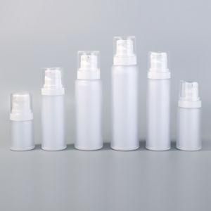 Cosmetic Containers 20ml 40ml 60ml 120ml White Round Cosmetic Lotion Pump Bottle
