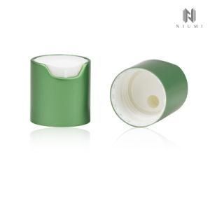 Green 24/410 Anodized Aluminum Cap Disc Screw Cap Closure for Cosmetic Products