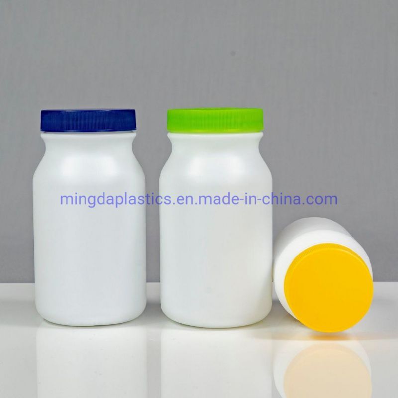 300ml Plastic Pill/Tablets/Capsule HDPE Packaging Sloping Round Medicine Bottle Factory