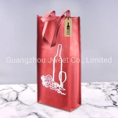Factory Custom Reusable Durable Non Woven Wine Bottle Bag