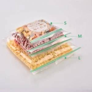 Custom Printed Plastic Zipper Food Fresh Bag Self Sealing Resealable Zipper Freezer Bags