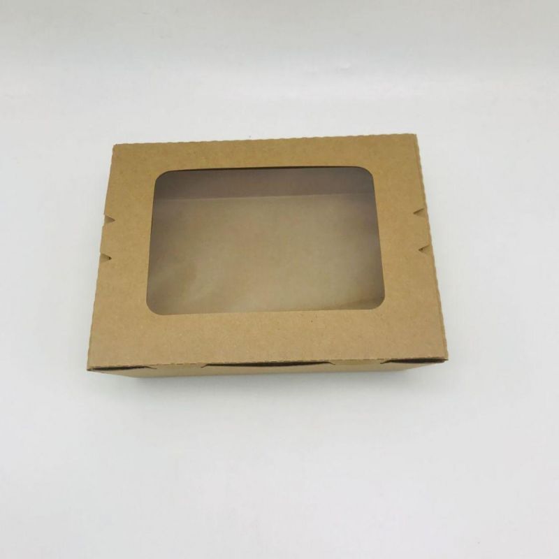 Compostable Kraft Paper Square Box with Clear Window