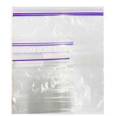 Single/Double Zipper Food Bag Plastic Slider Bag Veggies Frozen Accessory Cosmetic Ziplock Bag Zipper Bag