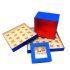 Custom Logo Black Blue Truffle Chocolate Packaging Box Bronzing and Silver Dessert Box