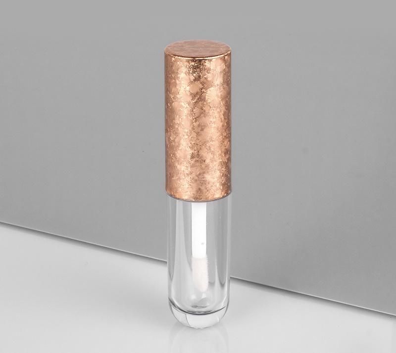 Wholesale Empty Unique Cap Golden Cosmetic Lipgloss Container Lip Gloss Tubes