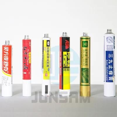 Soft Aluminum Collapsible Empty Tube Foldable Metal for Adhesive Glue with Elongated Nozzle