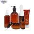 Brown Skincare Cosmetic Packaging Cream Jar Container Amber Plastic Foam Bottle Glass Dropper Serum Bottles Shampoo Bottle Set