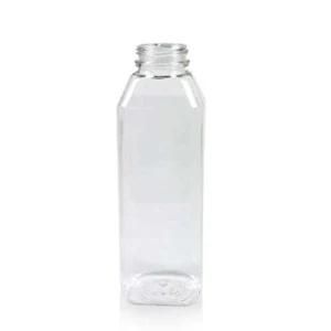 Disposable Custom Molded Design Printed Logo Transparent Plastic Juice Bottle