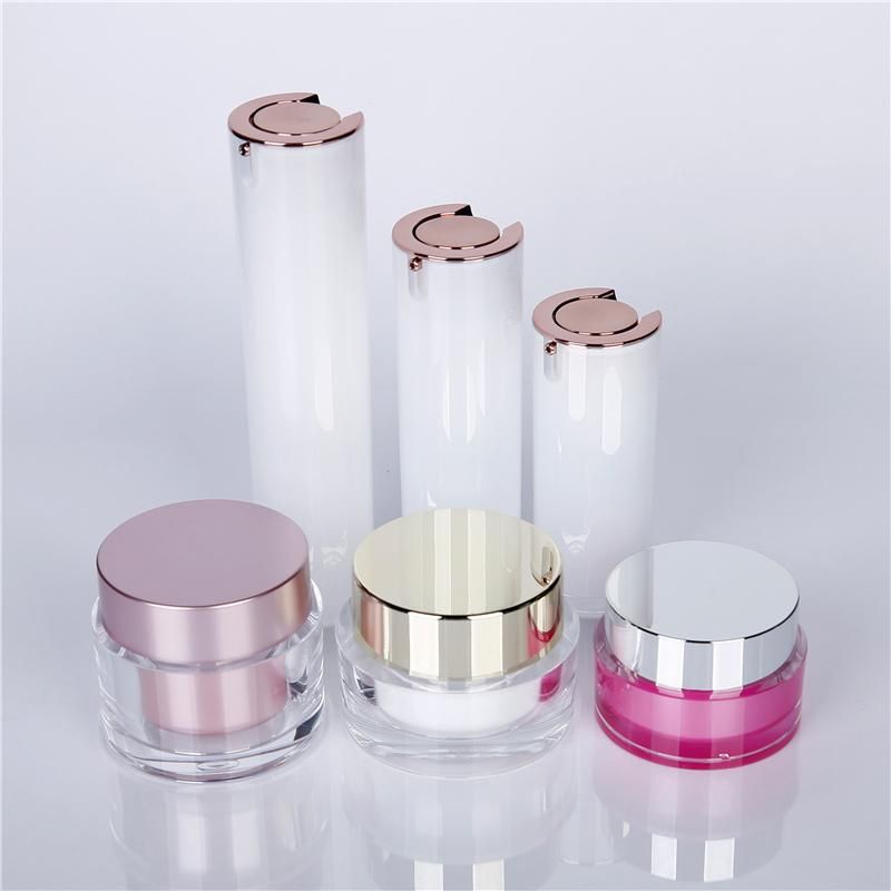 50g, 30g, 15g Round Refiller Airless Bottle Acrylic Cosmetic Plastic Bottle