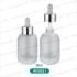 Essential Oil Packaging Clear Transparent Boston Glass Dropper Bottle with White Pipette Cap
