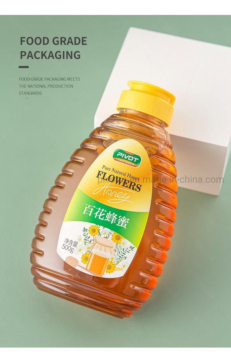 500g Honey Squeeze Bottle with Silicone Valve Cap for Honey Packaging