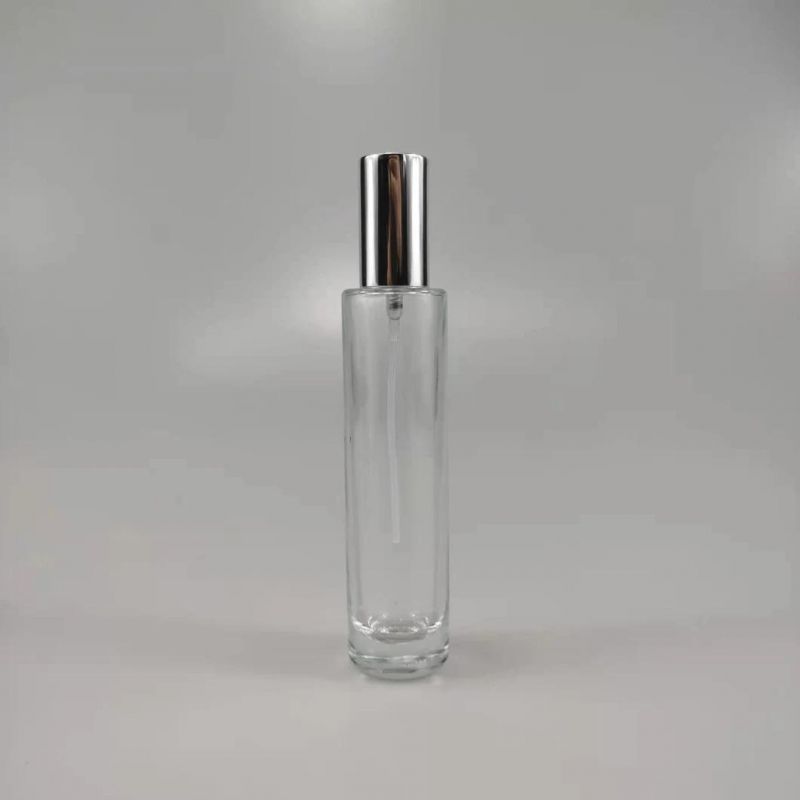 Luxury 35ml Round Glass Fragrance Bottle Perfume Bottle with Golden Silver Sprayer