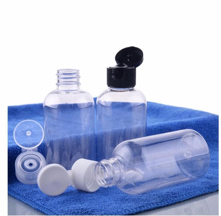 75ml Empty Clear Pet Plastic Lotion Emulsion Shampoo Toner Flip Cap Cosmetic Packaging Containers for Travel Wholesae