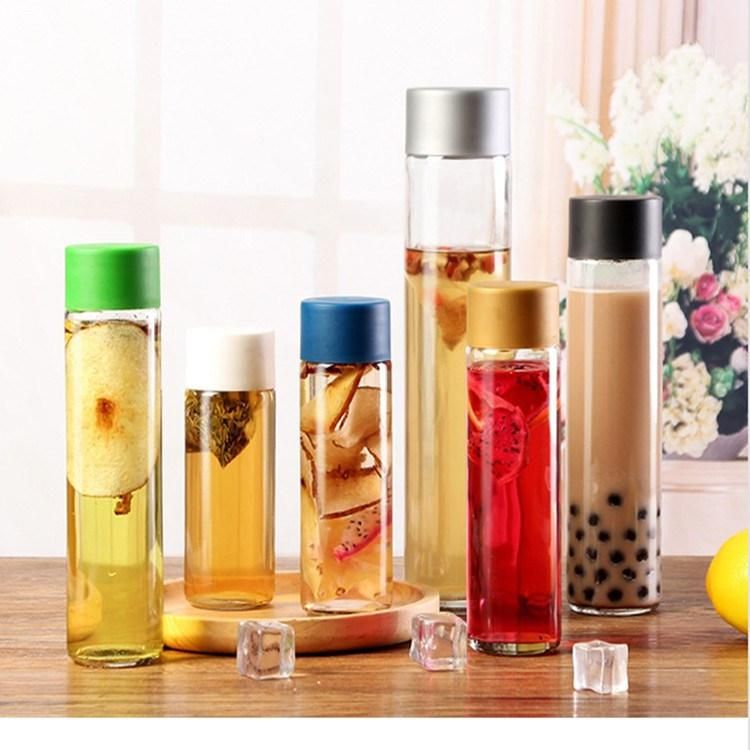 400ml 500ml 750ml Straight Round Voss Glass Water Bottle Sports Bottle